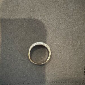 Mejuri Pave Diamond Thin Dome Ring size 8